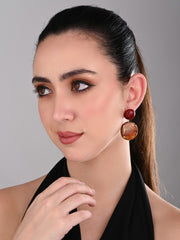 Amber Eclipse Drop Earrings