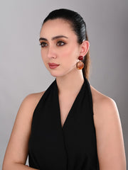 Amber Eclipse Drop Earrings