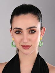 Meadow Green Swirl Earring