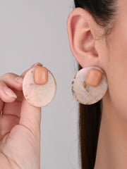 MOCHA SWIRL STUD EARRING