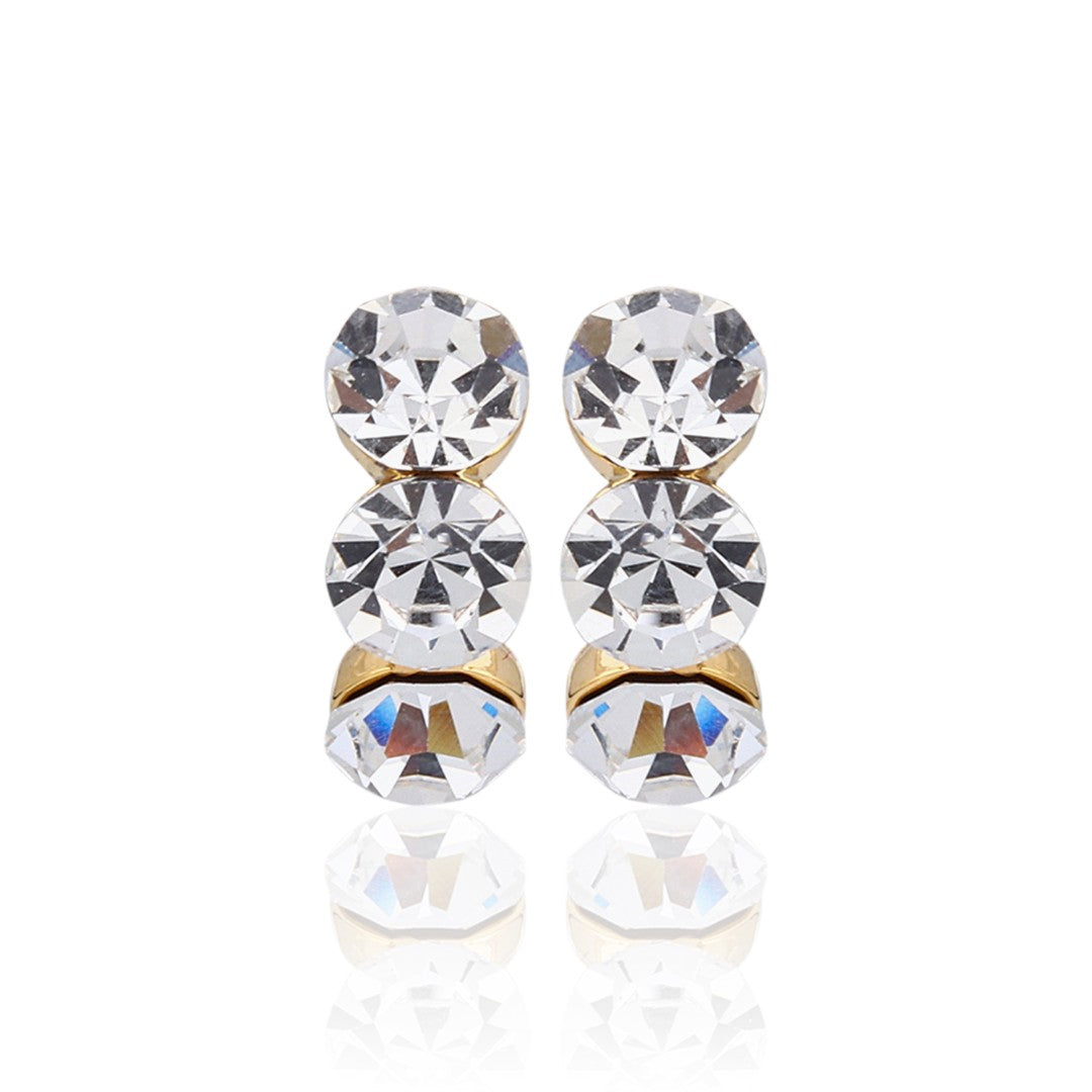 Classic Three-Stone Studs
