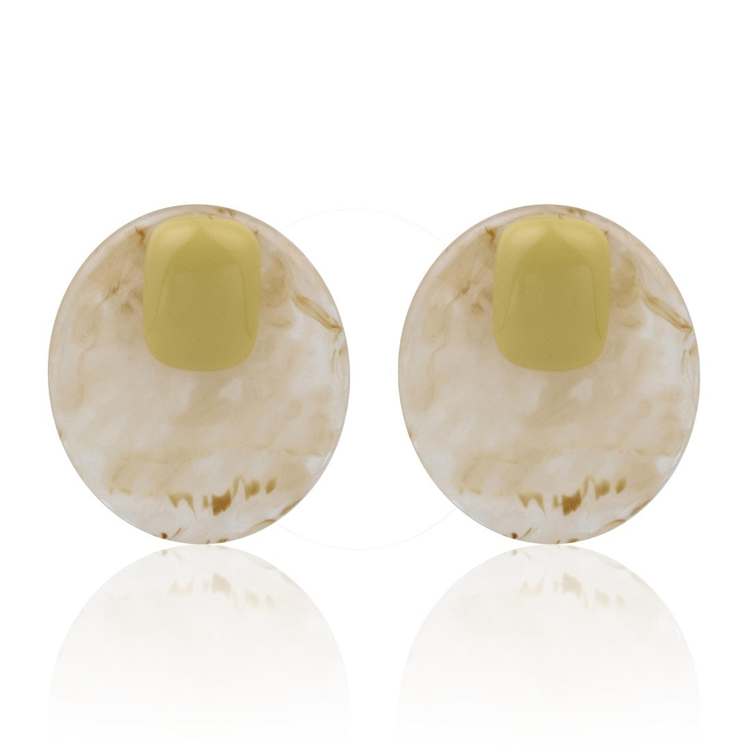 OLIVE MIST STUD EARRING