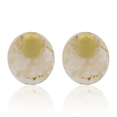 OLIVE MIST STUD EARRING