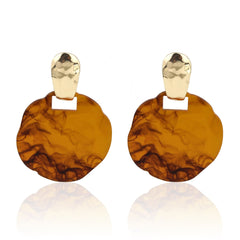 Burnt Amber Swirl Earrings