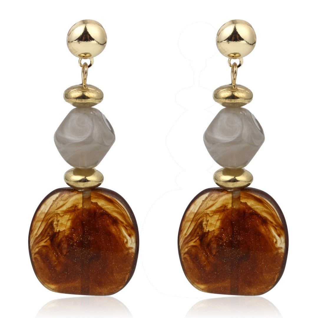 Mocha Drift Drop Earring