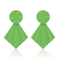 Lime Green Petal Pop Fan Earrings