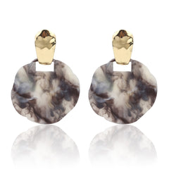 Smoky Quartz Resin Drop Earrings