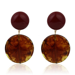 Amber Eclipse Drop Earrings