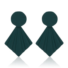 Forest Green Petal Pop Fan Earrings