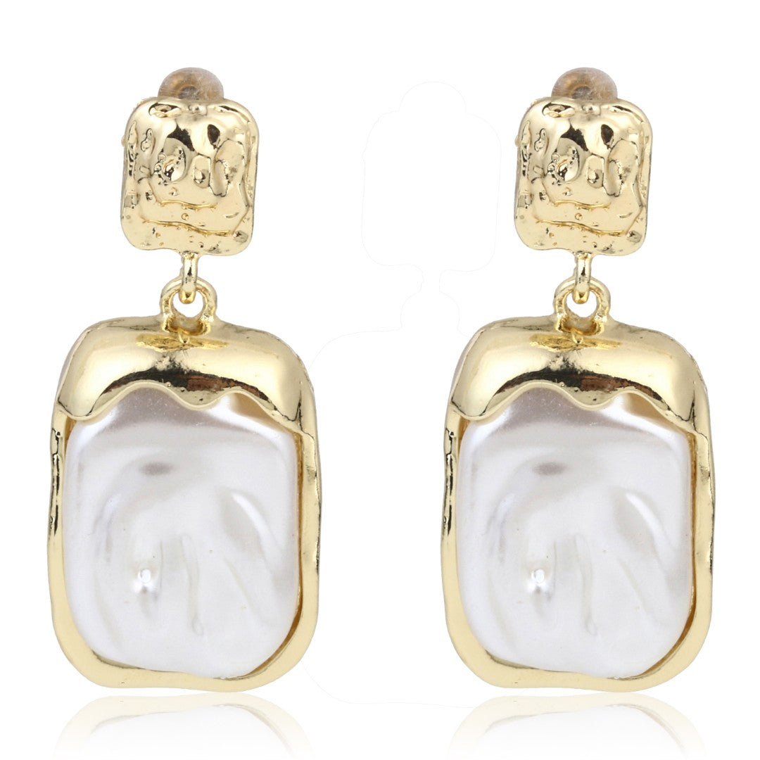 Molten Pearl Drop Earrings