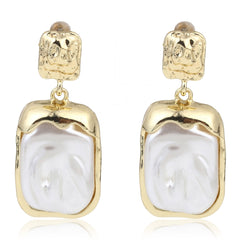Molten Pearl Drop Earrings