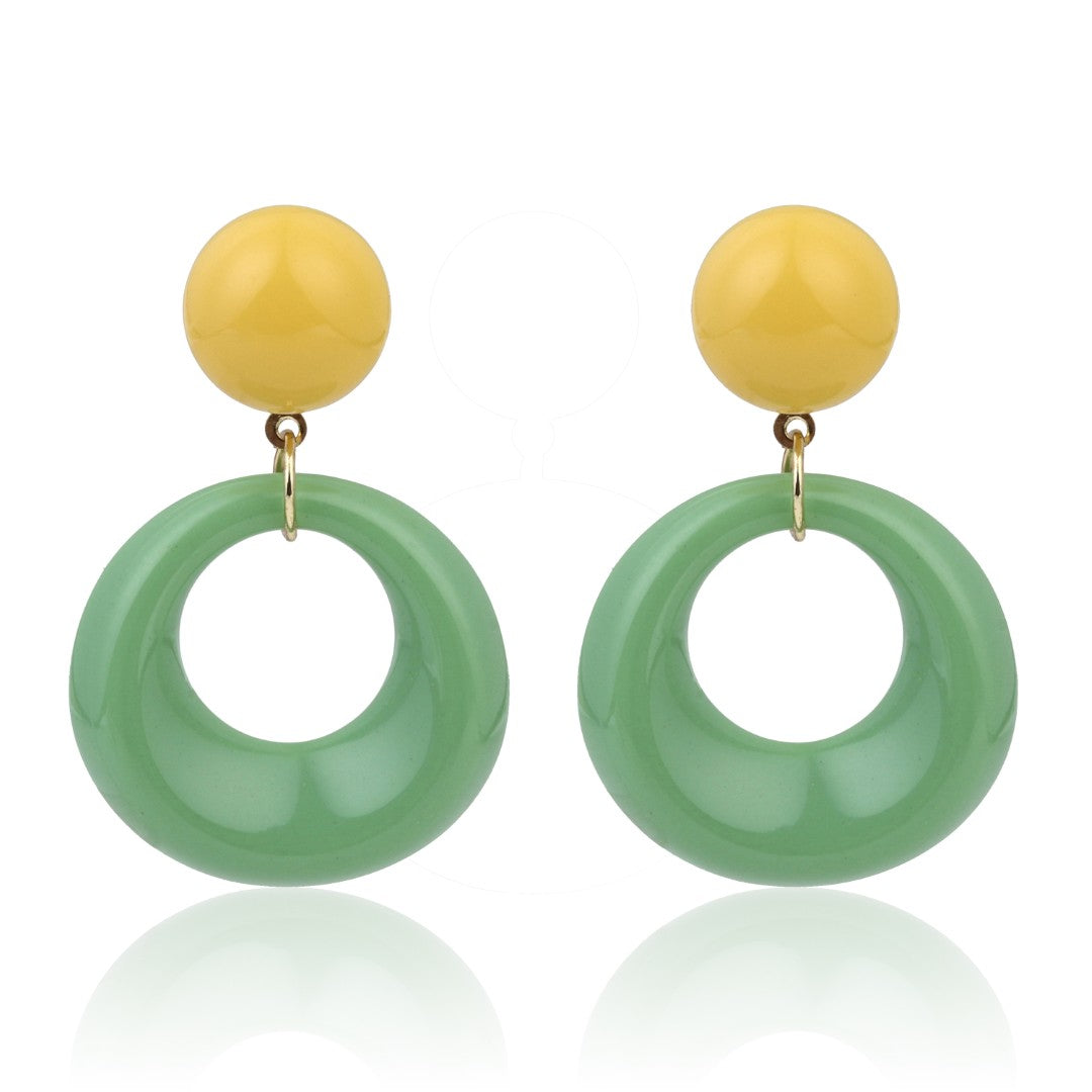 Meadow Green Swirl Earring