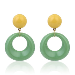 Meadow Green Swirl Earring
