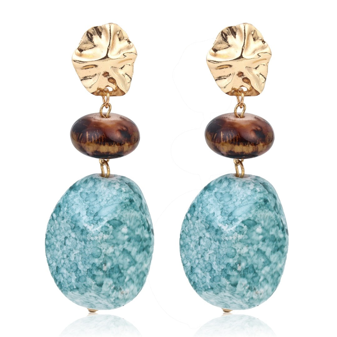 Emerald Aura Drop Earrings
