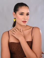 Sunlit Heart Charm Earrings