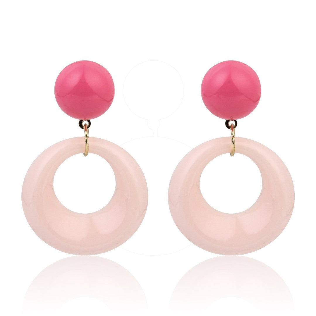Blush Pink Swirl Earring