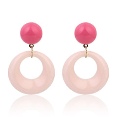 Blush Pink Swirl Earring