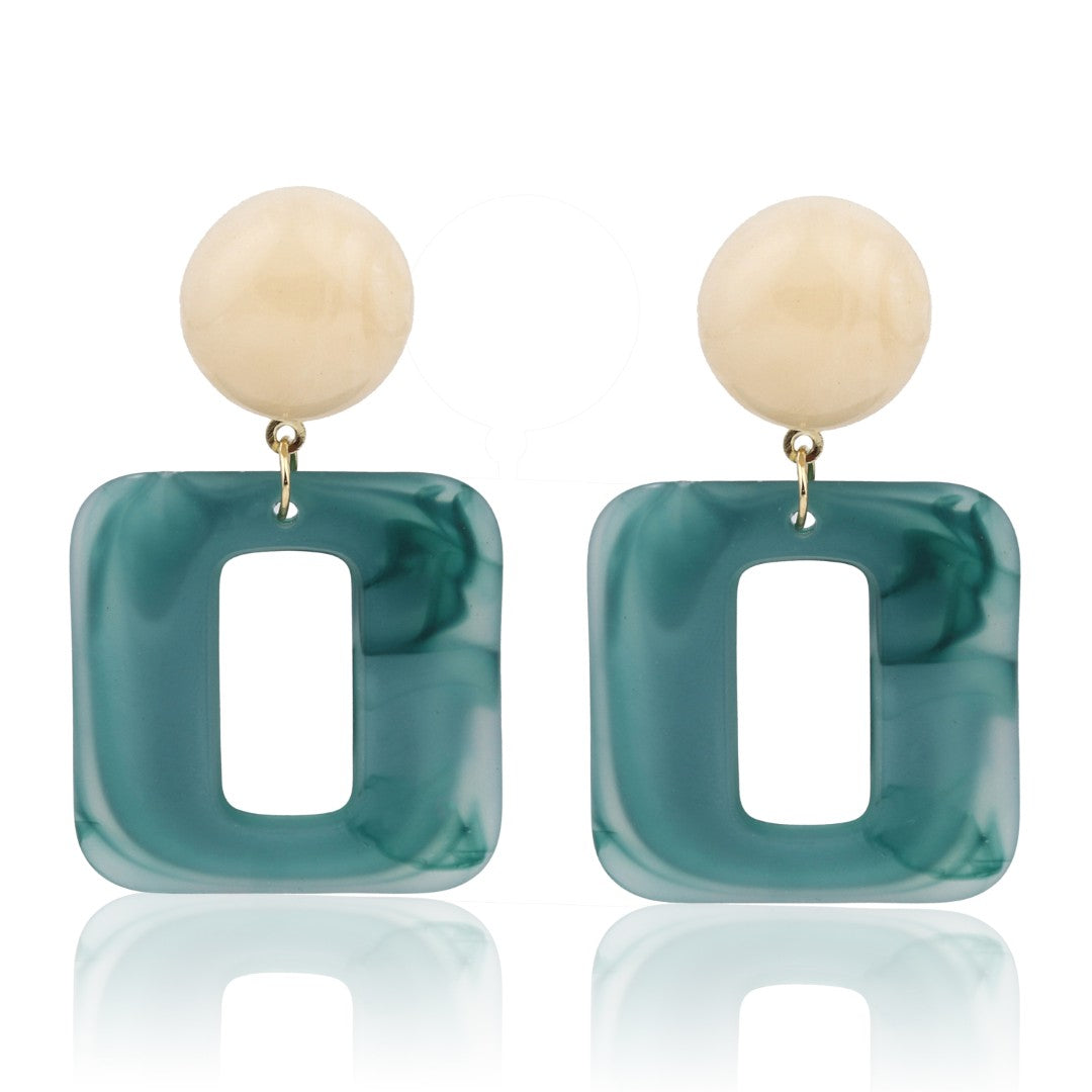 Marine Frame Drop Earrings