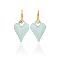 Blue Love glaze Heart Earrings