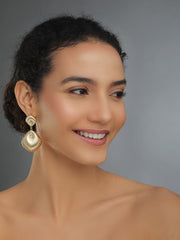 14k Gold Plated Shell Drop Earring