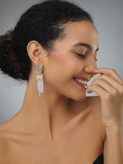 Two Tone Texture Drop Earring