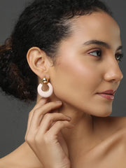Pink Round Earring