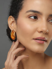 Amber Stud Earring