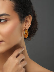 Amber Stud Earring