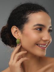 Olive Green Dripping Earring