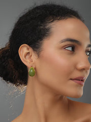Olive Green Dripping Earring