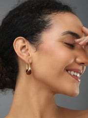 Amber Jelly Hoops Earring