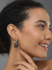 Chunky Grey Statement Hoops