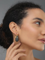 Chunky Grey Statement Hoops