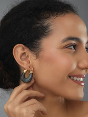Chunky Grey Statement Hoops