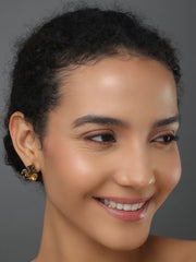 Amber Crystal Stud Earring