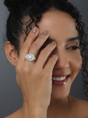 Silver Pearl Ring