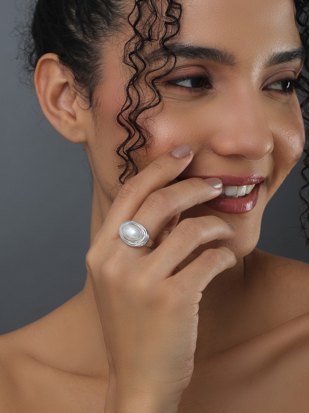 Gold Pearl Ring