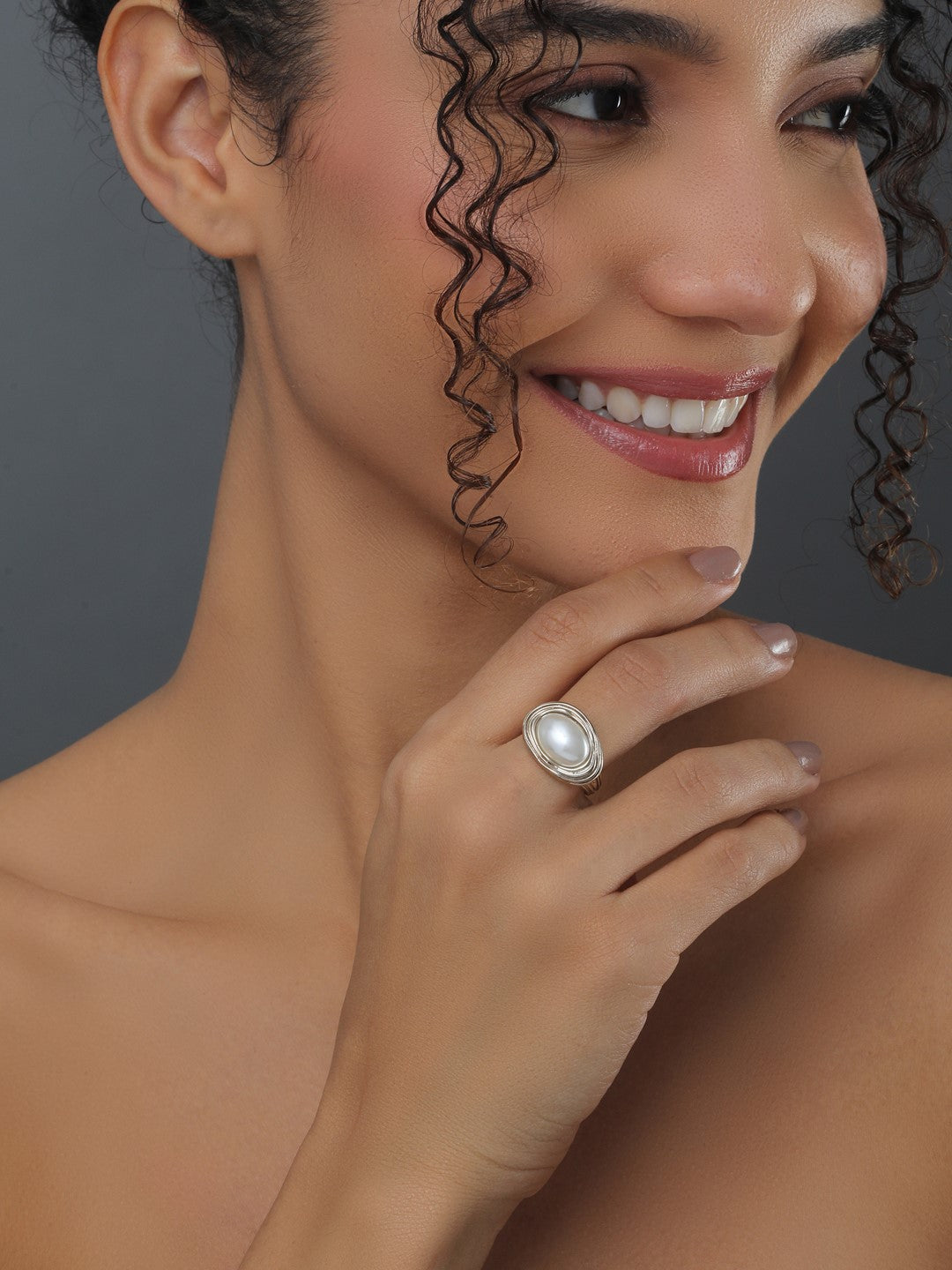 Gold Pearl Ring