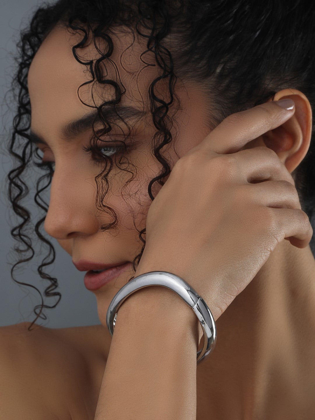 Thin Silver Bangle Perfect for Stacking