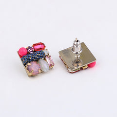 Aurora Mosaic Multi-Stone Stud Earrings