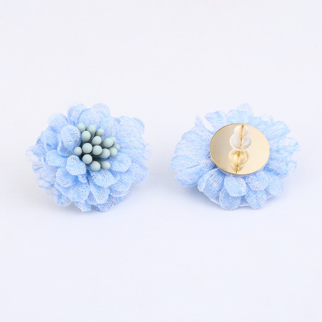 Blue Daisy Bloom Studs