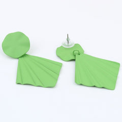 Lime Green Petal Pop Fan Earrings