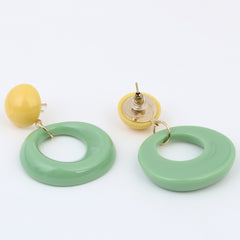 Meadow Green Swirl Earring