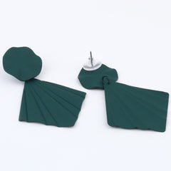 Forest Green Petal Pop Fan Earrings