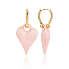 Pink Love glaze Heart Earrings