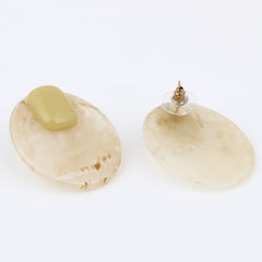 OLIVE MIST STUD EARRING
