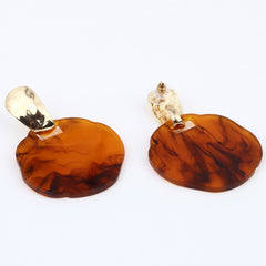 Burnt Amber Swirl Earrings