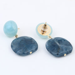 Aqua Blue Glaze Drop Earring