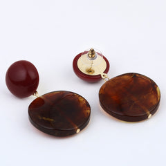 Amber Eclipse Drop Earrings
