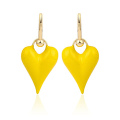 Sunlit Heart Charm Earrings